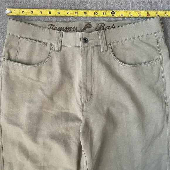 Tommy Bahama Pants Mens 34x34 Beige Khaki Lyocell Cotton Casual ACTUAL 34x31 - Picture 6 of 11